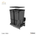 سطل زباله ریل از کف آرام بند ملونی 9026 مدل Free Style