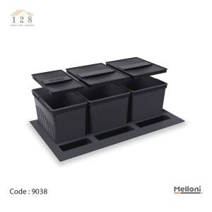 سطل سه قلو ملونی ایزی فیت (Easy Fit) کد 9038