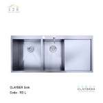 سینک ظرفشویی استیل دست ساز مدل S 113 توکار کلایبرگ