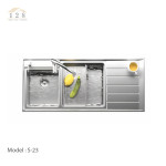 سینک ظرفشویی استیل فانتزی ELK مدل S-23