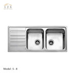 سینک ظرفشویی استیل فانتزی ELK مدل S-8
